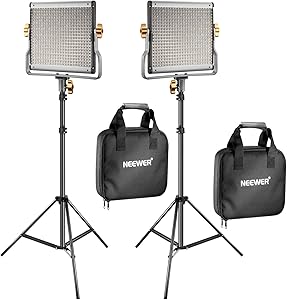 Neewer 90090644@@##1 Bi-Color 480 LED Video Light Stand Kit