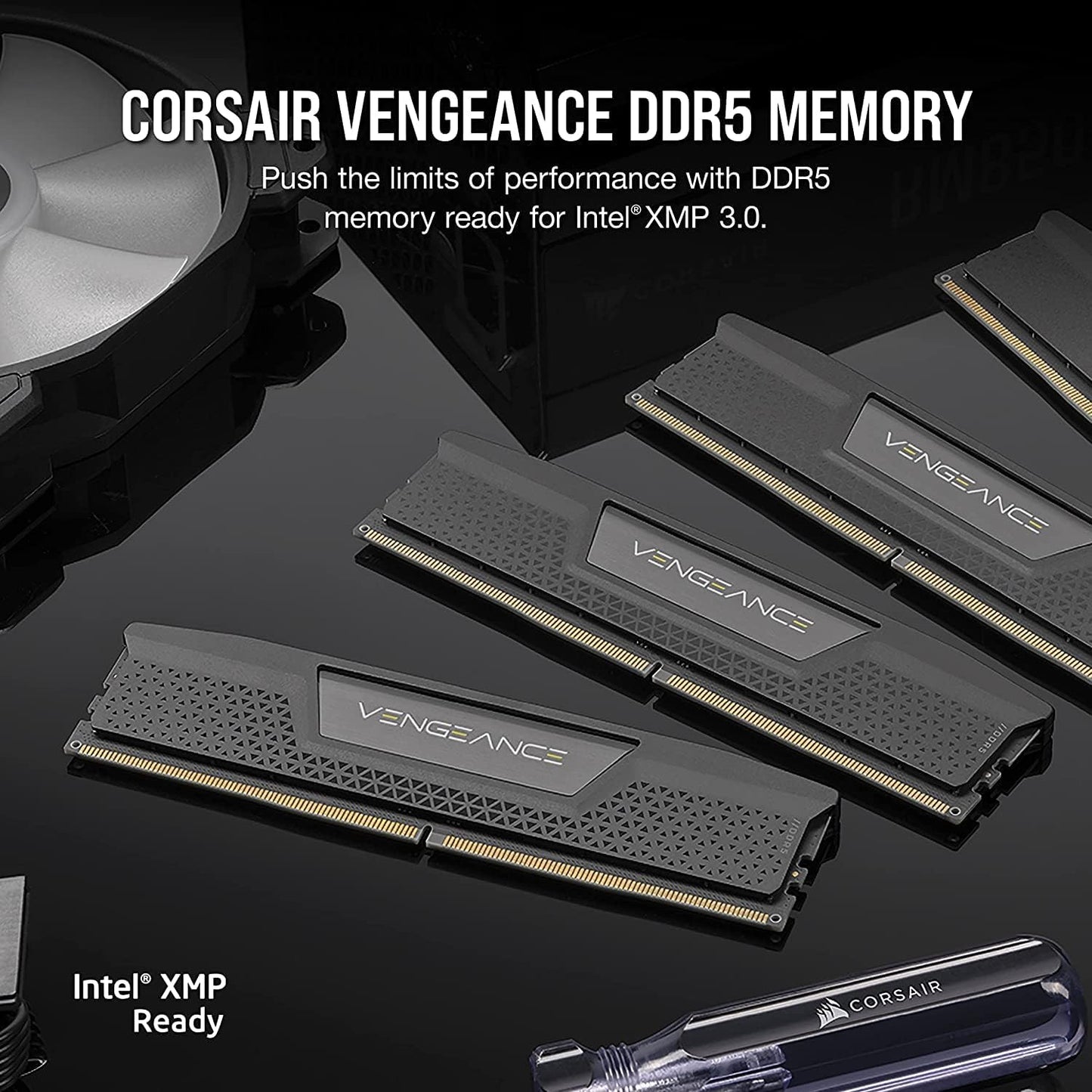 Corsair CMK32GX5M2E6000C36 Vengeance 32GB DDR5 6000MHz RAM - Black