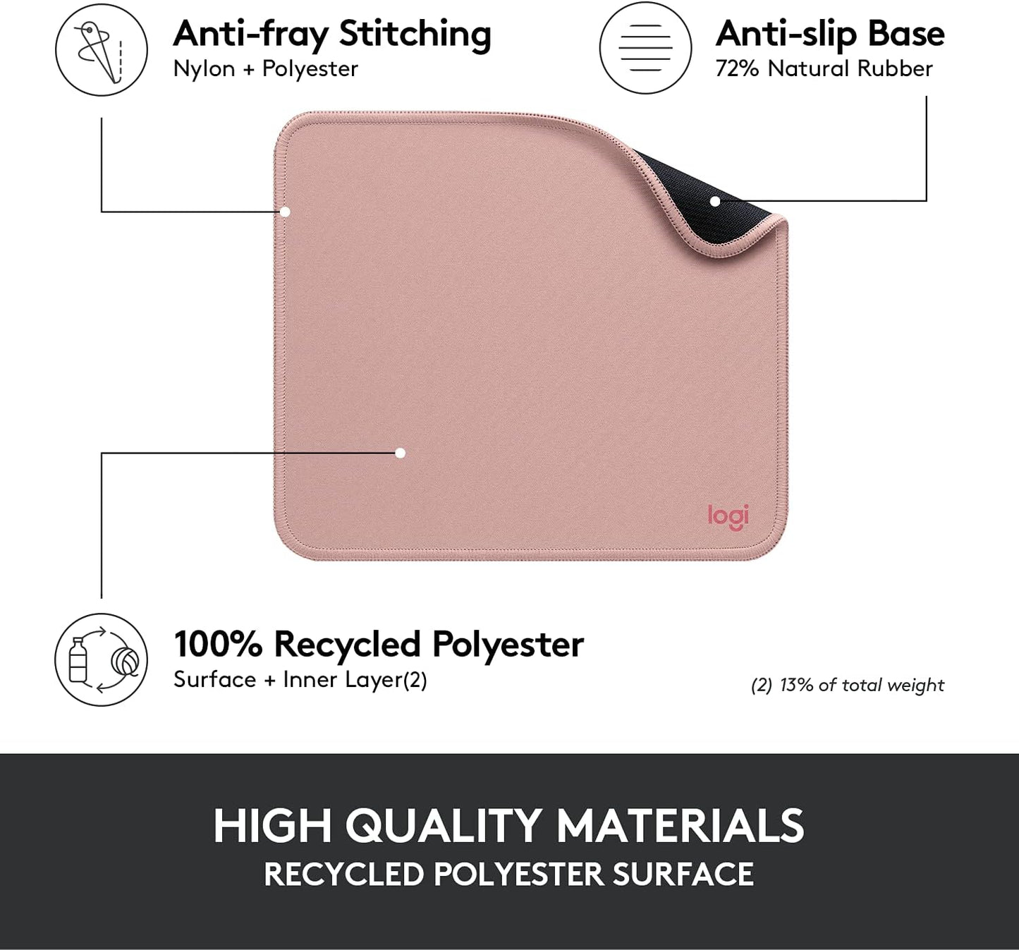 Logitech 956-000037 Studio Series Darker Rose Mouse Pad