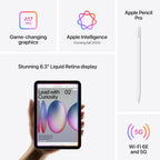 Apple MXPP3LL/A iPad Mini - A17 Pro, 128GB, Wi-Fi 6E + 5G Cellular