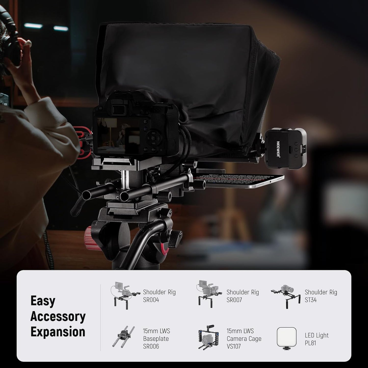Neewer 10103009 Teleprompter C12 Modular Design