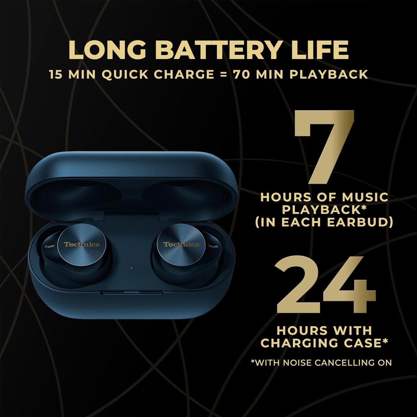Technics EAH-AZ80-A Premium Wireless Noise Cancelling Earbuds
