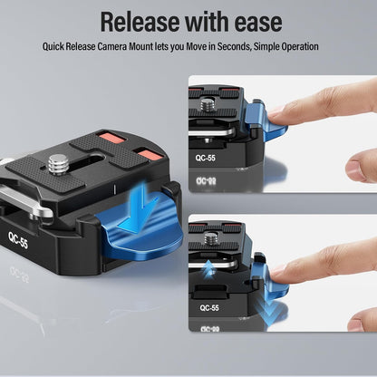 Sirui AM-404FL+QC-55 Monopod Feet Quick Release Plate