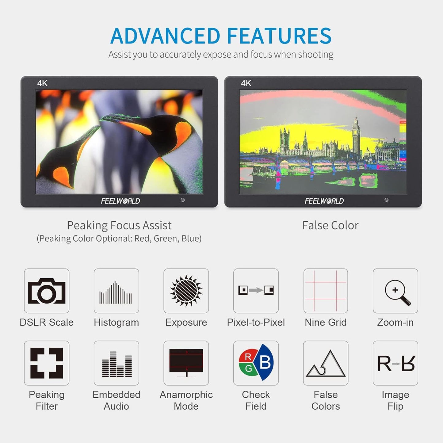 FEELWORLD T7 PLUS 7 Inch 4K HDMI Camera Field Monitor