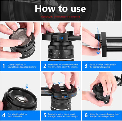 Neewer 10094973 Camera Lens Vise Repair Tool 27-130mm