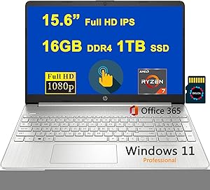 HP Laptop 15 AMD Ryzen 7 4700U 16GB 1TB SSD Win11Pro