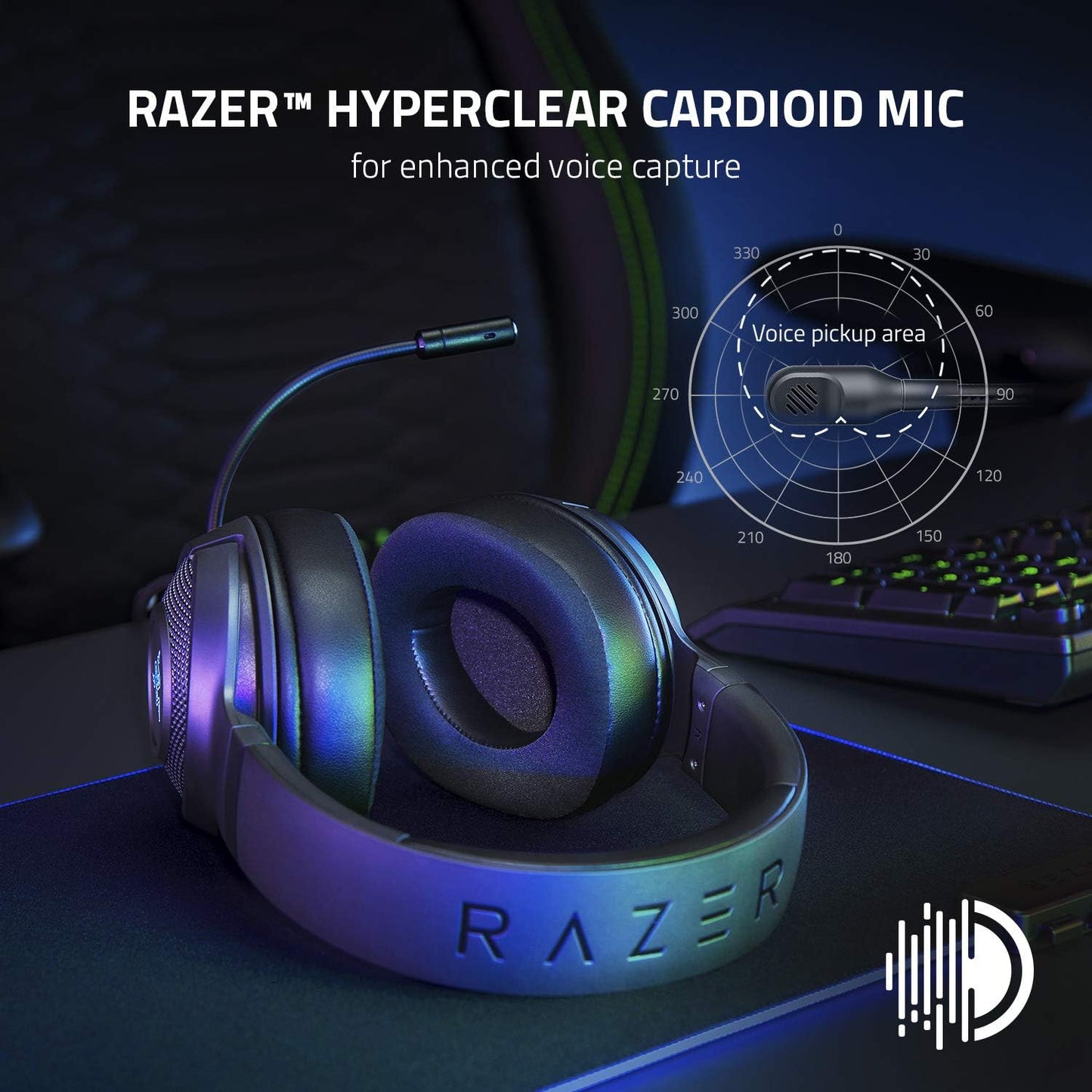 Razer RZ04-03750100-R3U1 Kraken V3 X Gaming Headset 7.1 Surround Sound
