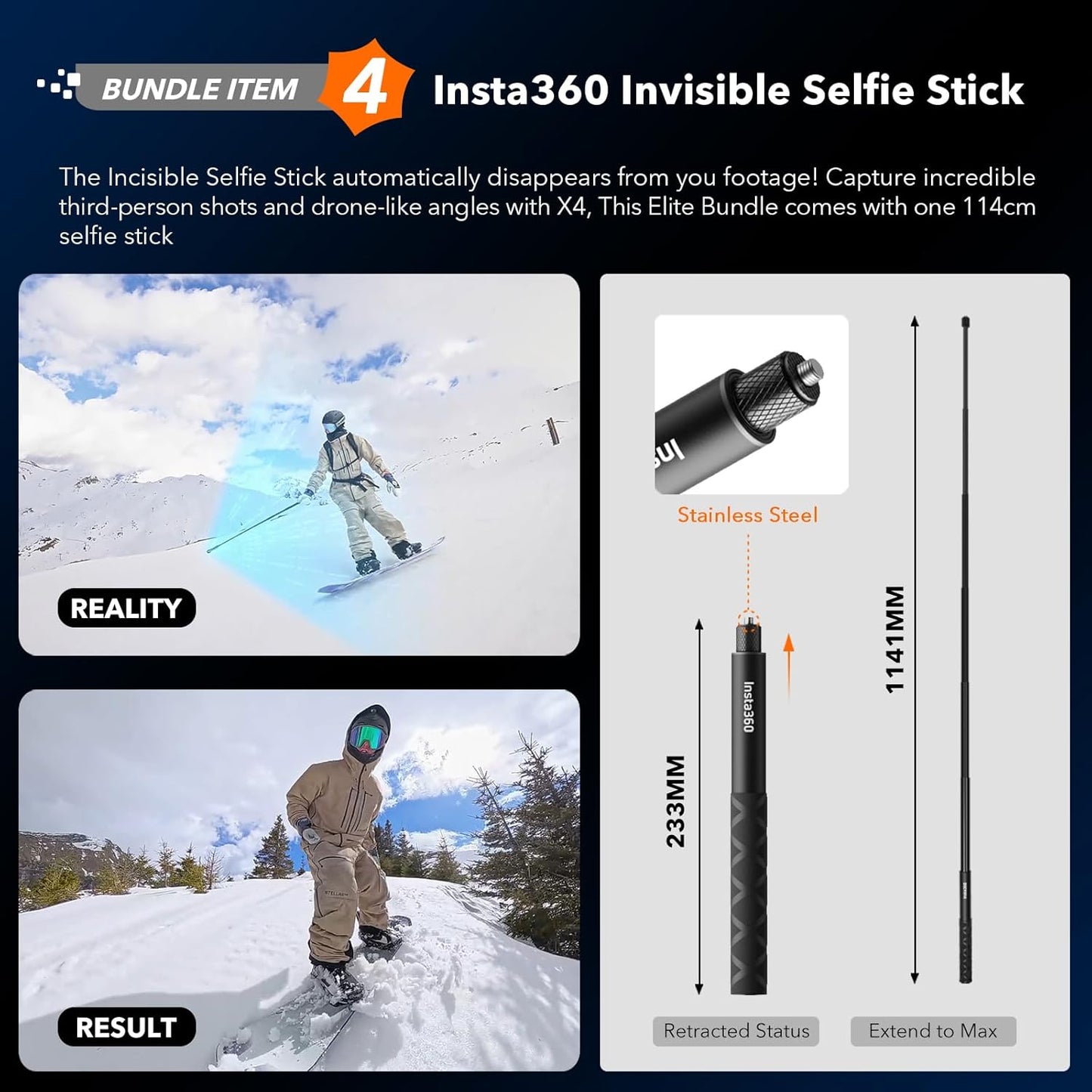 Insta360 X4 8K 360 Action Camera Elite Bundle