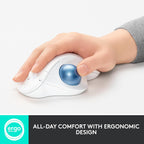 Logitech 910-005868 ERGO M575 Wireless Trackball Mouse Off White