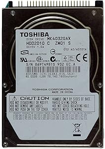Toshiba MK4032GAX 40GB 2.5-Inch Notebook HDD — main product image