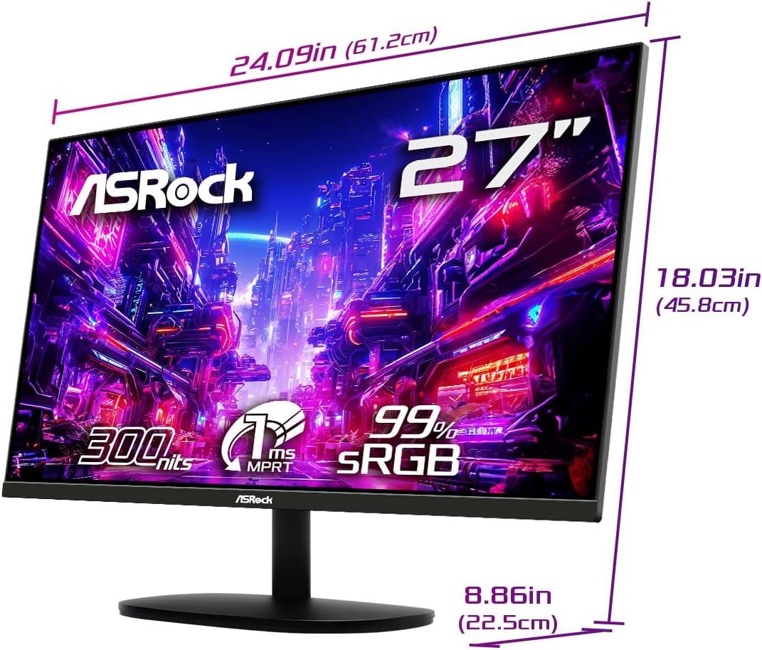 ASRock CL27FF 27" 100Hz IPS Gaming Monitor