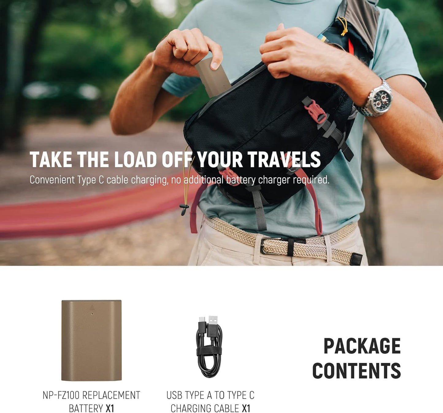 Neewer T-NP-FZ100 NP-FZ100 USB-C Battery Pack