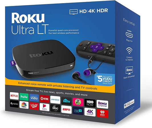 Roku Ultra LT Streaming Media Player 4K Renewed