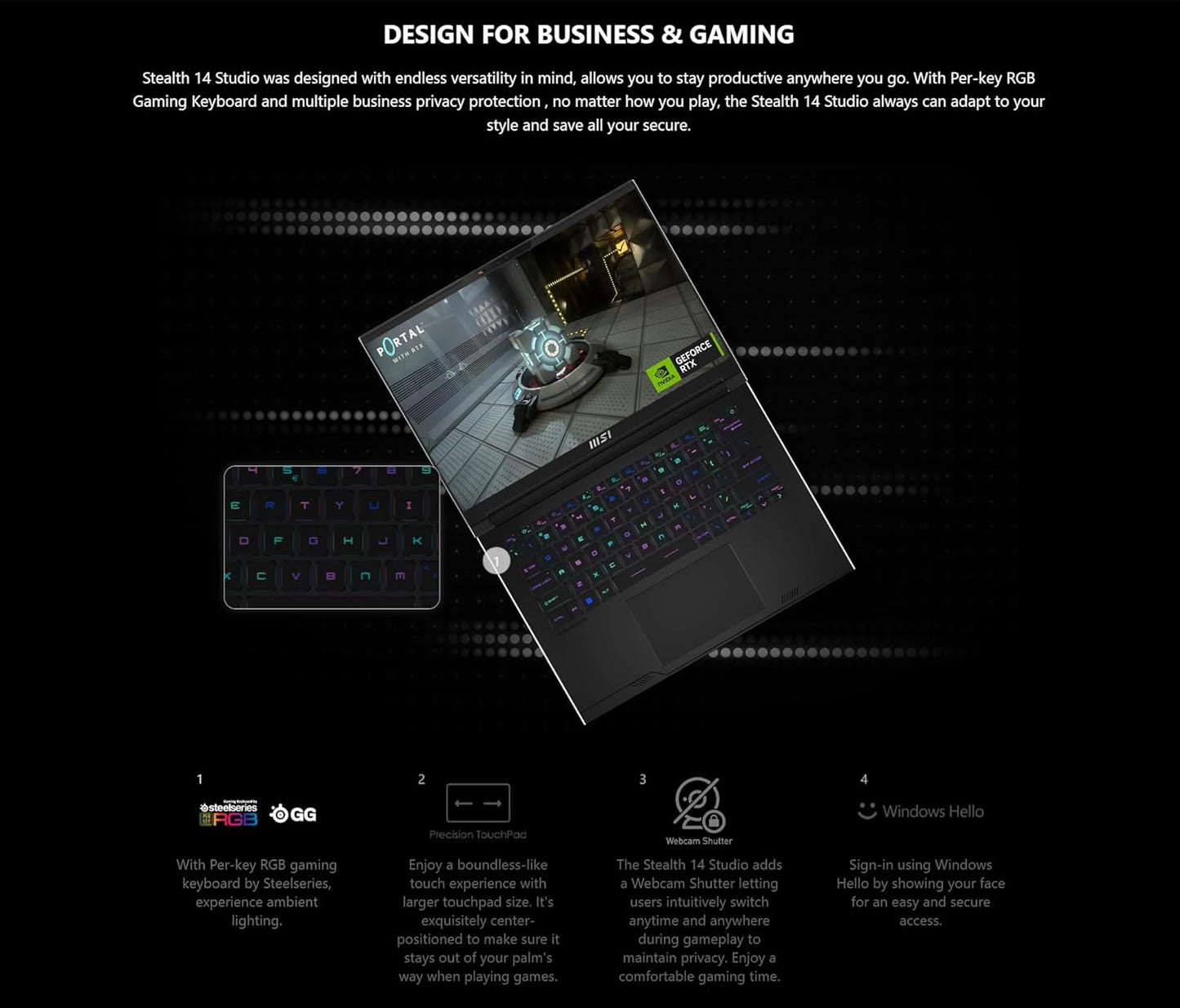 MSI i7 13620H Ultralight Stealth 14 RTX 4060 Gaming Laptop