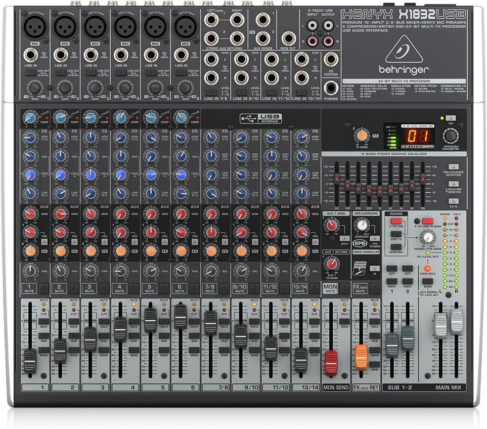 Behringer X1832USB 14-Channel USB Mixer with Effects