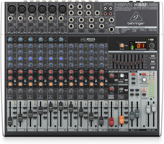Behringer X1832USB 14-Channel USB Mixer with Effects