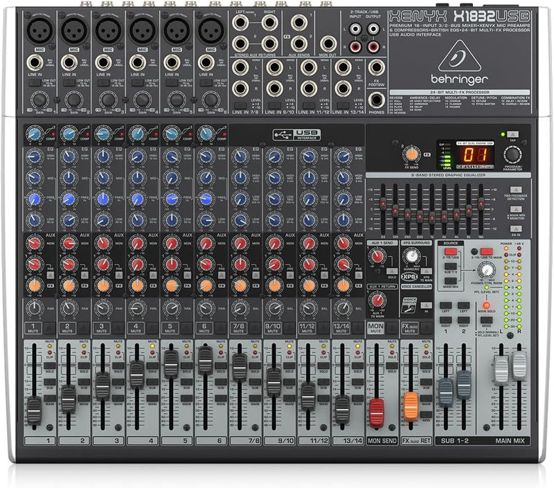 Behringer X1832USB 14-Channel USB Mixer with Effects — main product image