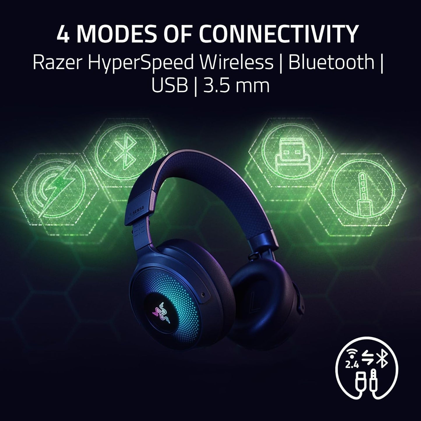 Razer RZ04-05160100-R3U1 Kraken V4 Pro Wireless Haptic Headset