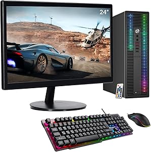 HP ProDesk i5 16GB 512GB SSD RGB Gaming PC (Renewed)
