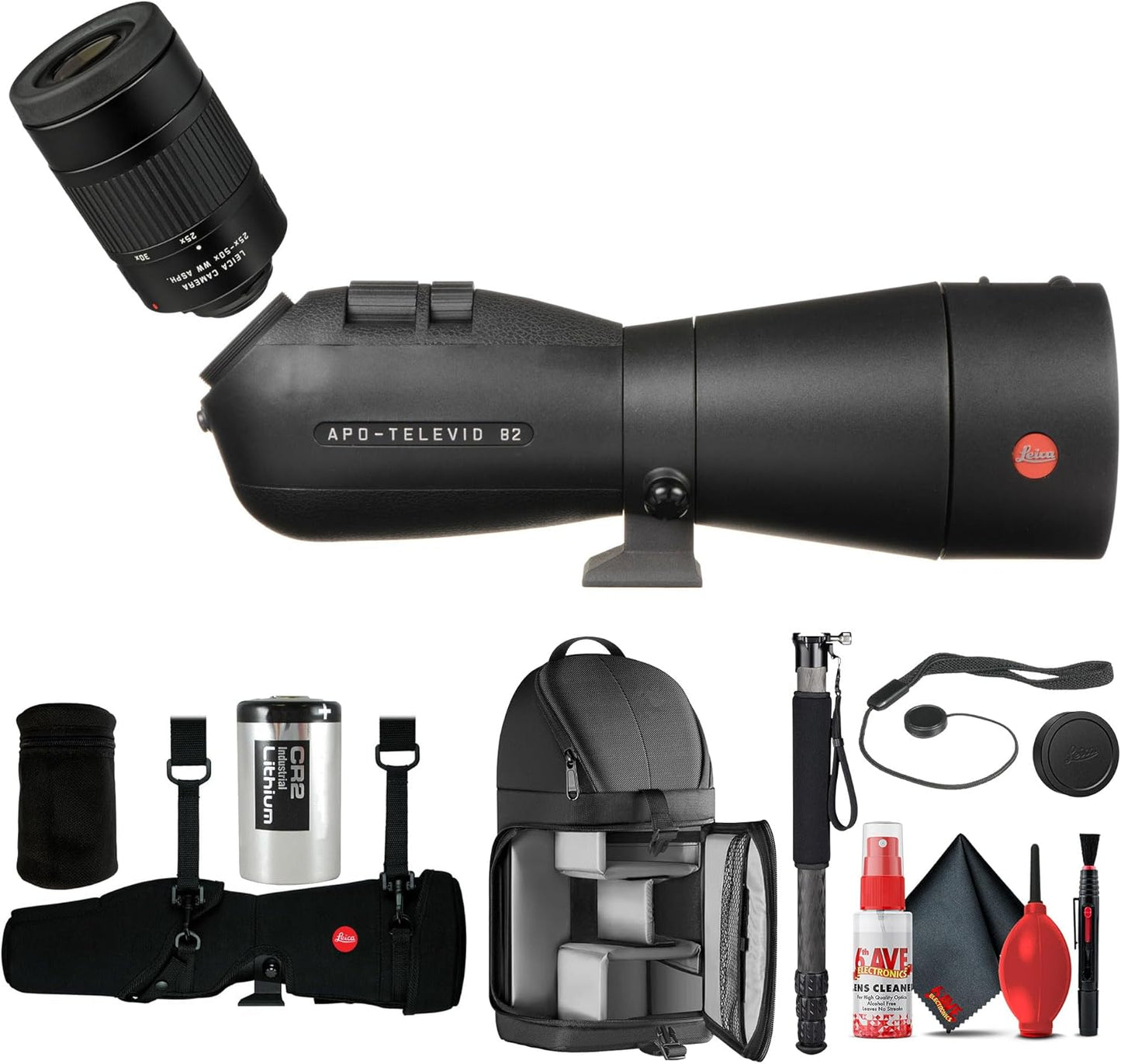 Leica 40124 APO-Televid 25-50x82mm Spotting Scope Bundle