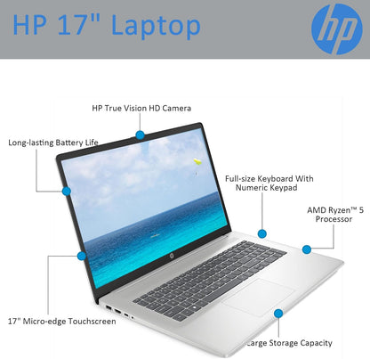 HP HP Laptop 17 Ryzen 5 Touchscreen (Renewed)