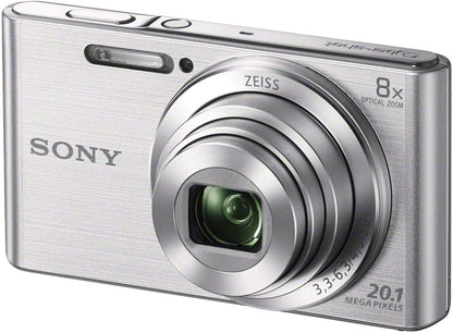 Sony DSCW830 20.1MP 8x Zoom Digital Camera Silver