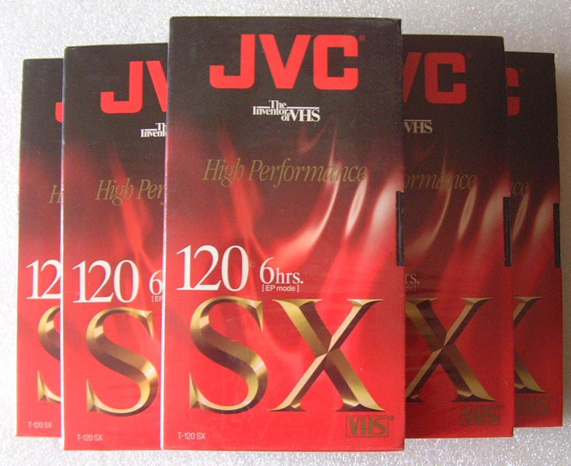 JVC T-120SX High Performance VHS Tapes - 5 Pack — main product image