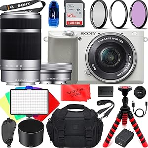 Sony ILCE6100L/W Alpha a6100 Mirrorless Camera Bundle