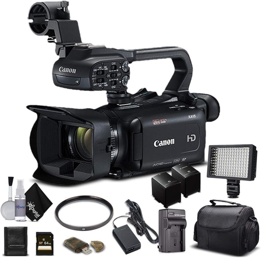 Canon 2217C002 XA15 Compact Full HD Camcorder Bundle Renewed