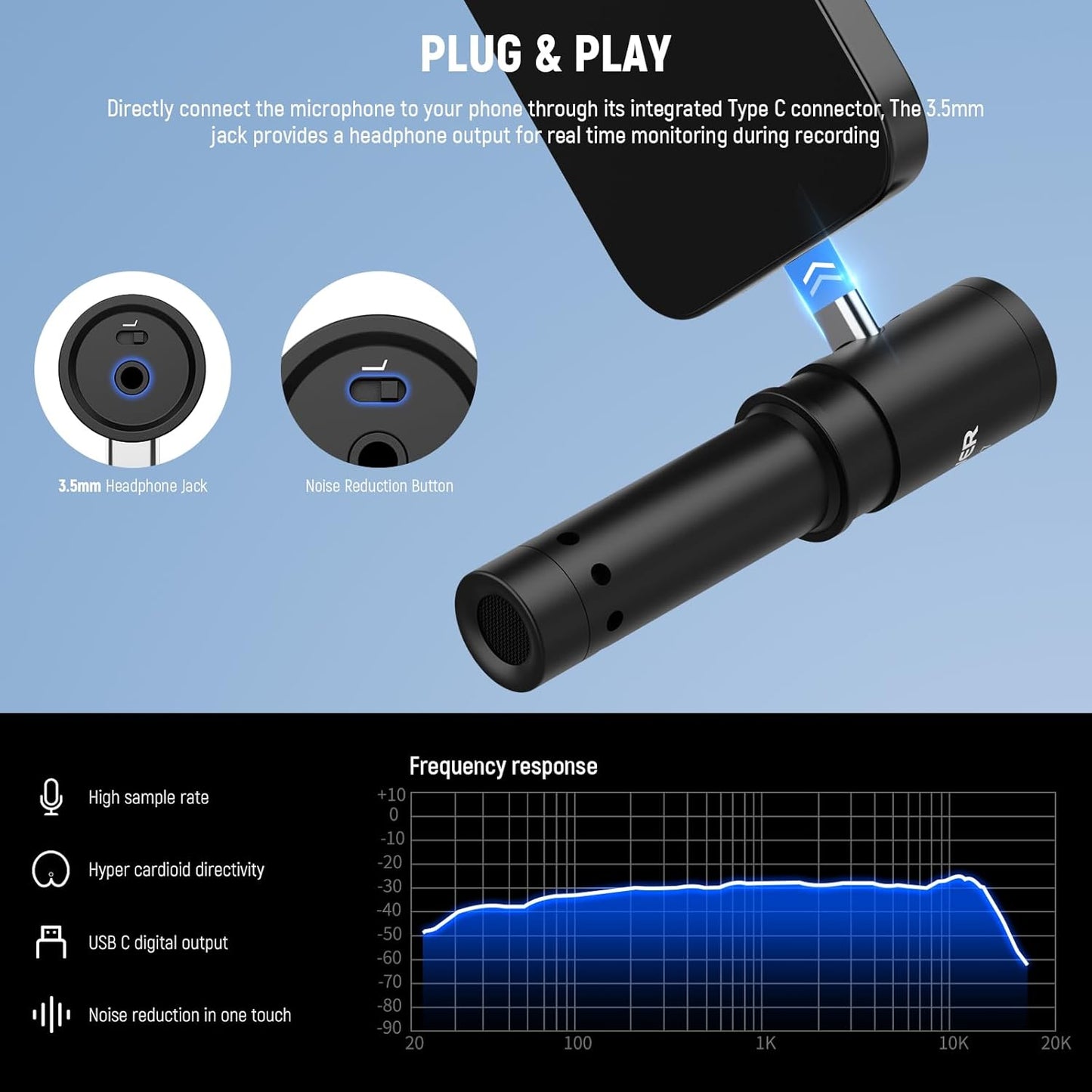 Neewer 21000073 KM17 USB-C Noise Canceling Microphone