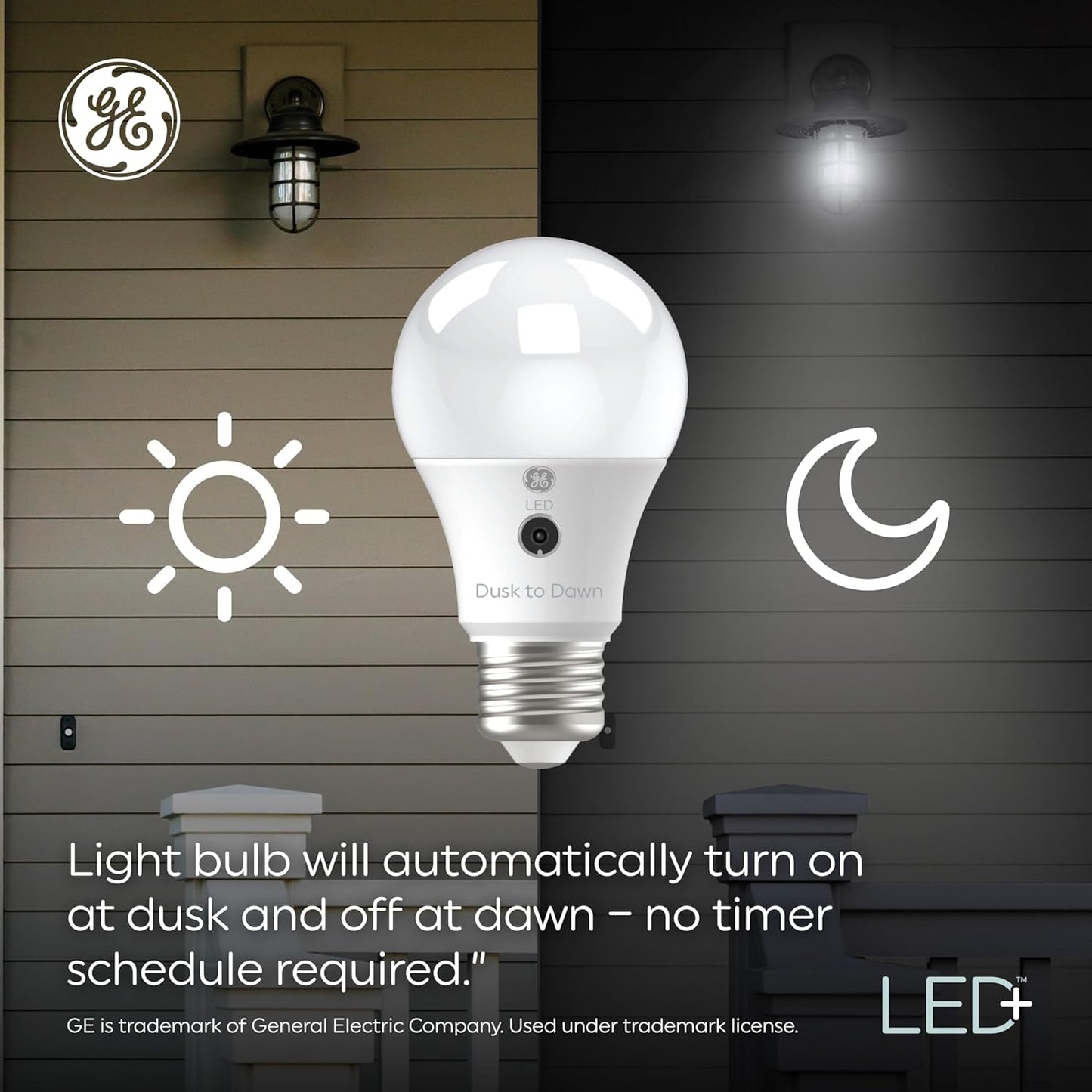 GE 93129128 LED+ Dusk to Dawn A19 2-Pack