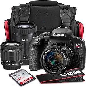 Canon 1894C002 Rebel T7i DSLR Lens Kit Bundle