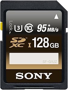 Sony SFG1UZ/TQN 128GB SD Card - High-Speed UHS-I, 95MB/s