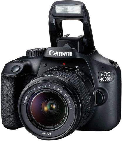 Canon 3011C003AA EOS 4000D/Rebel T100 DSLR Camera Bundle (Renewed)
