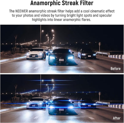 Neewer NW SERIES S 4x5.65" Blue Streak Anamorphic Filter
