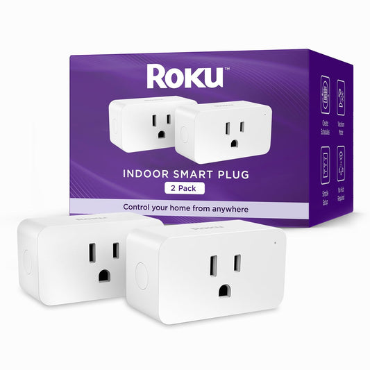 Roku PS1000P2R Smart Home Indoor Smart Plug 2-Pack
