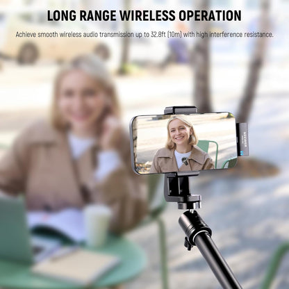 Neewer KM24 Wireless Lavalier Microphone USB-C Dual Mics