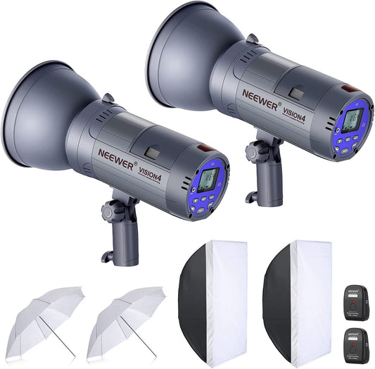 Neewer 90091770 600W Battery Powered Studio Flash Kit