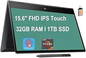 HP Envy x360 15 Ryzen 7 32GB 1TB SSD 2-in-1 Laptop — main product image