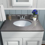 MSI 1714 Oval Porcelain Undermount Bathroom Sink - Bisque