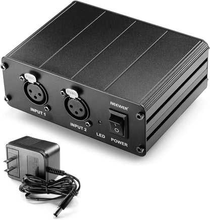 Neewer 40087548 2-Channel 48V Phantom Power Supply