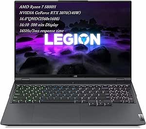Lenovo Legion 5 Pro Ryzen 7 RTX 3070 Gaming Laptop