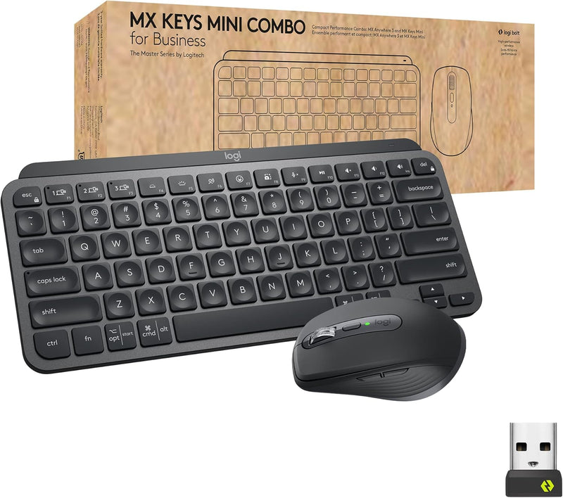 Logitech MX Keys Mini Graphite Wireless Keyboard & Mouse Combo — main product image