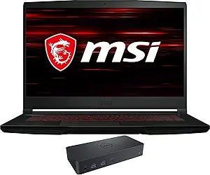 MSI GF63818-4050-226733 i5 GTX 1650 Gaming Laptop with Dock
