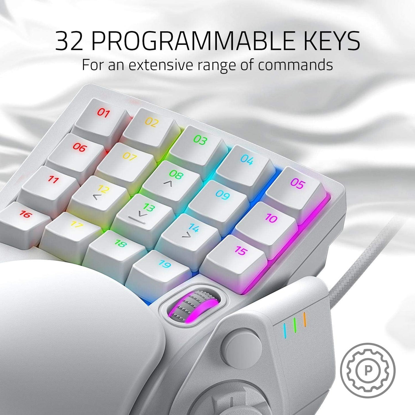 Razer RZ07-03110200-R3M1 Tartarus Pro Gaming Keypad White