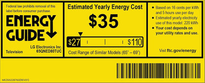 LG 65QNED80TUC 65-Inch QNED 4K Smart TV 2024