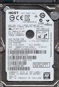 Hitachi HTS547575A9E384 750GB SATA Hard Drive — main product image