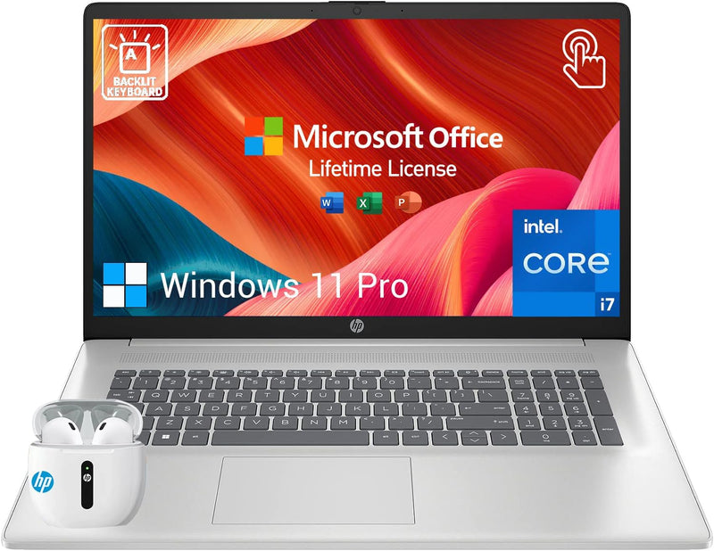 HP Essential 17 Touch i7 Laptop 64GB RAM 1TB SSD — main product image