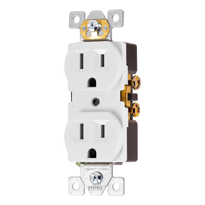 GE 42157 UltraPro Duplex Heavy-Duty Receptacle - 15A Outlet