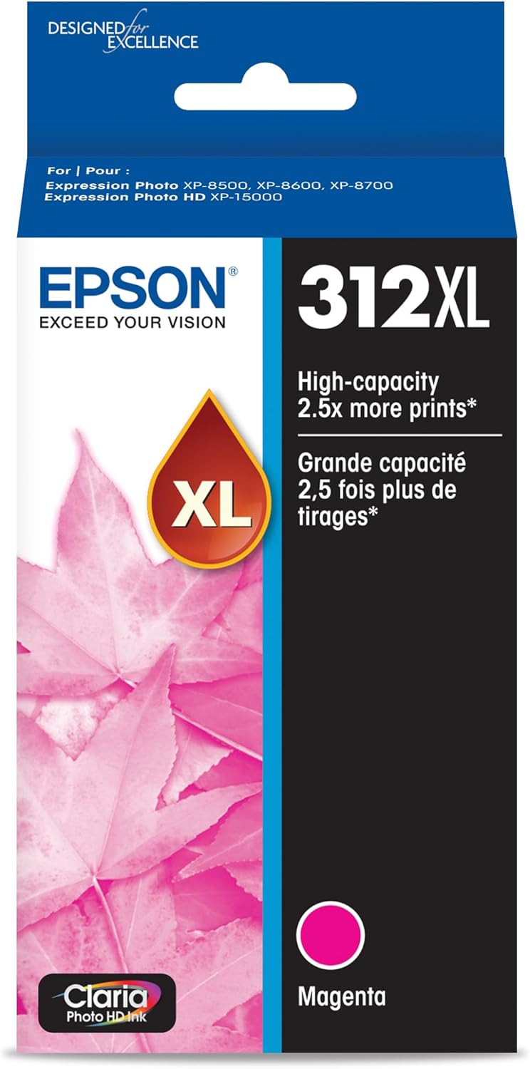Epson T312XL320-S Magenta High Capacity Claria Ink Cartridge — main product image